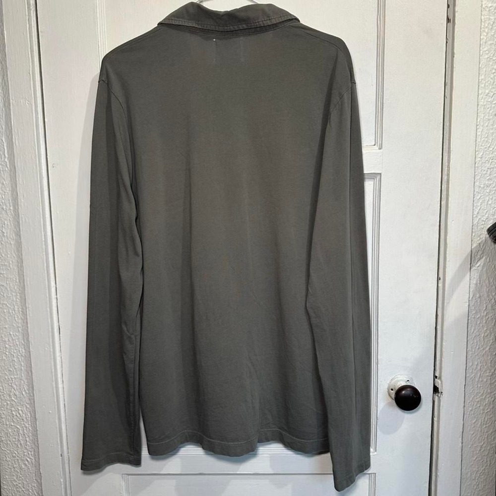 Billy Reid Long Sleeve Polo — Soft Cotton Jersey (L) - Picture 5 of 5